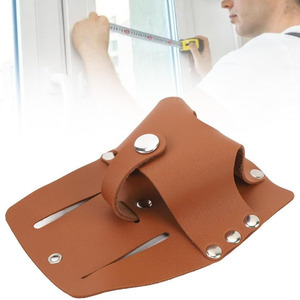 Porte-mètre ruban en cuir robuste, accessoire professionnel pour ceinture à outils en cuir, pour charpentier, électricien, entrepreneur, construction - Product Image 5