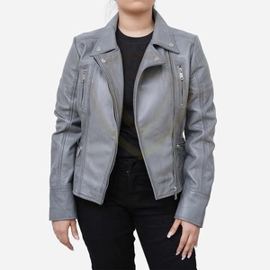 Women's Luxury Black Short Moto Biker <b>Jacket</b> XS Size Autumn Season Sheep Skin <b>Suede</b> <b>Leather</b> Biker <b>Jacket</b> - Product Image 2