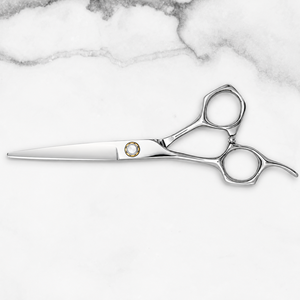 Ciseaux droits pour gauchers NYBL-55 de 5,5 pouces, JAPON, acier 440C, tranchants, dureté 58-59HRC, manche en acier inoxydable, ciseaux de barbier, cheveux, 28 - Product Image 1