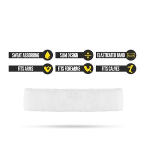 Bandeau de sport en coton blanc antidérapant de 4,5 cm de large, imprimé par transfert thermique, ajustement universel pour l'exercice et le fitness - Product Image 4