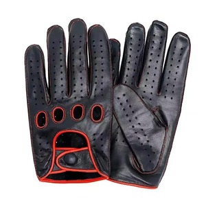 Gants de conduite professionnels de haute qualité, meilleur rapport qualité-prix, fabriqués en cuir fin, imprimés avec votre logo, pour la conduite automobile et moto - Product Image 4