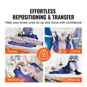 Matelas de positionnement lavable pour soins de santé 48" x 40" avec 8 poignées renforcées pour le levage, le retournement et le repositionnement - Product Image 2