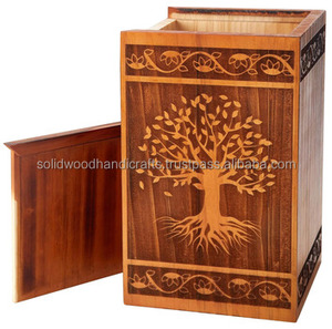 Urna de Madera Hecha a Mano con Diseño de Árbol de la Vida para Cenizas de Adultos, Urnas Funerarias, Urnas de Entierro de Alta Calidad - Product Image 5