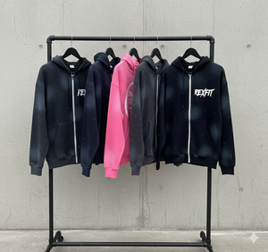 Hoodies surdimensionnés personnalisés, streetwear, en molleton de coton épais, fabricant de sweats à capuche avec logo imprimé et fermeture éclair - Product Image 4