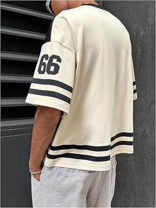 Maillot de football américain 100 % polyester imprimé, vente en gros, personnalisable, design vintage, haute qualité, manches courtes, respirant, séchage rapide - Product Image 2