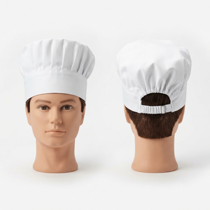 Gorro de Chef Blanco Premium 65/35 Polialgodón Twill 200 GSM con Diseño Plegado, Ajustable y con Logotipo Personalizado - Product Image 6