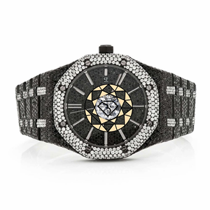 Luxury Unisex Stainless Steel Diamond <b>Watch</b> Analog <b>Case</b> 46mm Deployment Clasp Crystal Dial Quartz Movement Eco-Friendly Auto - Product Image 1