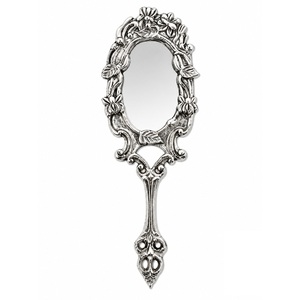 Wholesale Vintage Hand <b>Mirror</b> Ornate Gold <b>Vanity</b> <b>Mirror</b> Luxury Embossed Metal Handheld Cosmetic <b>Mirror</b> for <b>Dressing</b> <b>Table</b> Makeup - Product Image 3