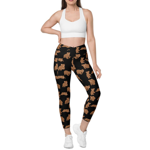 Fitness wear Trendy <b>Yoga</b> <b>Leggings</b> With Custom Pattern Cartoon Print Spandex Polyester Four-Way Stretch Women's Pants - Product Image 3