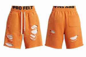 Pantalones Deportivos Casuales de Moda con Diseño Desgastado y Roto, 100% Algodón, de Secado Rápido, Transpirables, Ajuste Holgado, Elásticos, Dobles - Product Image 2