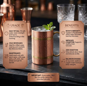 Mug en cuivre, verre à boire en métal de taille moyenne, très vendu, pour glace pilée, usage quotidien, tasse Julep pour la maison - Product Image 4