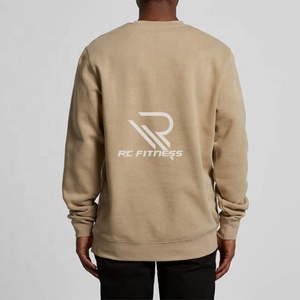 เสื้อสเวตเชิ้ตคอกลมโอเวอร์ไซส์สุดหรูสำหรับผู้ชาย ผ้าฝ้ายออร์แกนิคน้ำหนักมาก สกรีนโลโก้ได้ตามต้องการ คุณภาพสูง เสื้อฮู้ดคอเต่า - Product Image 2