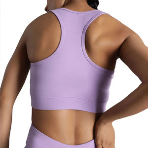 New Arrival Women's Sports Bra Set Crop Top High Support Backless Workout Leopard Plus Size Seamless Low MOQ OEM ODM Private - Product Image 6