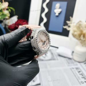 Montre analogique-numérique pour femmes, avec bracelet en caoutchouc, boîtier rond, fermoir à boucle, montre Hip Hop - Product Image 2
