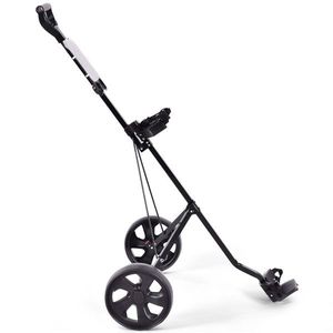 Carrello da Golf Leggero da 6 libbre con Telaio Pieghevole in Acciaio e Ruote con Cuscinetti a Sfera da 9,5 Pollici - Product Image 2