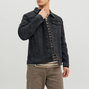 Latest Design Men's <b>Denim</b> <b>Jackets</b> Full Sleeves Light Color <b>Denim</b> <b>Jackets</b> <b>Custom</b> Made With Customised Logo - Product Image 2