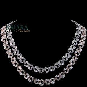 S925 Women's Gold Moissanite Pear Cut Statement Necklace Claw Setting Luxury Link <b>Chain</b> Jewelry - Product Image 1