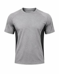 Camiseta de Manga Raglán para Hombre, Color Gris y Negro, Cuello Redondo, Corte Regular, Secado Rápido, Transpirable, Tejido de Punto Jersey, Informal, 180g - Product Image 3