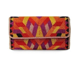 Handcrafted Indian Luxury Casual Daily Fashion Accessory Colorful Glass <b>Beaded</b> Baguette Handle Bag Durable <b>Crystal</b> Art Accessory - Product Image 1