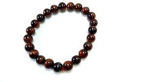 Men and Women Handmade Feng Shui <b>Red</b> Tiger eye's beads Round Stone Beads Round <b>Bracelet</b> 8-10mm Size Fashion Jewelry Energy - Product Image 4