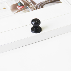 Long-Lasting Zinc Alloy Hardware Materials Round <b>Knob</b> <b>Black</b> Minimalist Handle for Kitchen Cabinets Wardrobes Bathroom Hardware - Product Image 4