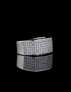 Anillo de Boda de Oro de 14K de Primera Calidad con Diamantes Pavé para Hombre, Anillo de Compromiso de Lujo con Diamantes Cultivados en Laboratorio, Regalo de Aniversario - Product Image 3