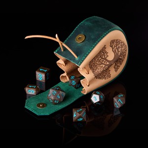 Bolsa de Almacenamiento de Dados de Cuero PU con Cordón, Portátil, para Juegos de Rol, Ideal para Regalos, Venta al Por Mayor - Product Image 4