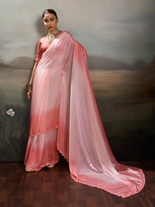 ชุดส่าหรีสวยสง่าพร้อมงานปักดิ้นลายศิลปะและดีไซน์ประณีต มาพร้อมเสื้อปักลายเก๋ไก๋ - Product Image 3