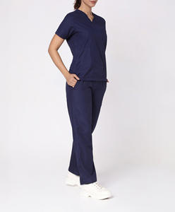 Uniforme de Enfermera, Diseño Moderno, Tela de Poliéster y Elastano, Uniformes Blancos, Conjuntos de Uniformes Médicos, Uniforme de Hospital Unisex, Personalizable para Verano - Product Image 2