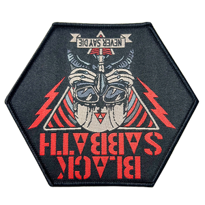 Patch brodé Snaggletooth Warpig Rock Band Born Lose Live Win, découpé, bord brodé, design floral écologique - Product Image 1