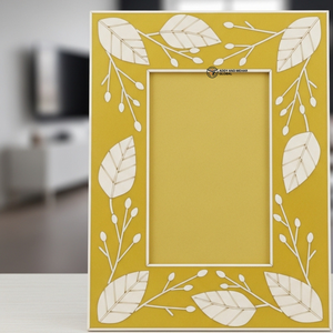 Cadre photo en résine jaune, cadre de table décoratif moderne - Product Image 3