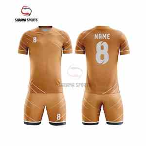 Maillots de football d'hiver personnalisés de qualité supérieure, col rond, manches courtes, respirants, séchage rapide, imprimés par transfert thermique - Product Image 1