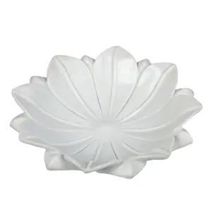 Bol à volants en marbre, design moderne, forme de fleur, fait main, pour service et boîte à bijoux, pour salon - Product Image 4