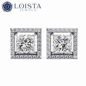 Boucles d'oreilles en diamant cultivé en laboratoire certifié IGI Gia Betterstar HPHT CVD, boucles d'oreilles en or 14k 18k, bijoux en diamant cultivé en laboratoire - Product Image 2