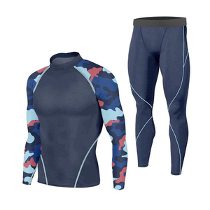 Ensemble de vêtements de compression pour hommes, combinaison de compression athlétique de qualité professionnelle pour hommes, conçue pour l'entraînement en salle de sport, la course à pied et les sports - Product Image 2