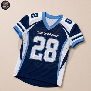 For Wholesale Rate Customized American Football Uniform Private Label Custom Logo Sublimation Polyester Jersey and Pants Sets - Product Image 2
