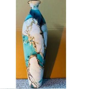 Vase à fleurs en bois et résine écologique, sculpté à la main en bois de manguier, pour décoration de table, idéal pour le bureau, les cadeaux et la vente en gros - Product Image 4