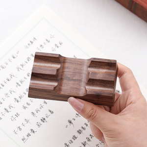 Dropshipping Shopify Business Gift Set Blue White Porcelain <b>Box</b> <b>Pen</b> With Logo Souvenir Stationery Walnut Wood Base - Product Image 6