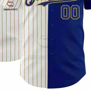 Maillot de baseball personnalisé avec nom et numéro brodés, chemise de sport en maille à manches courtes boutonnée, maillots de softball pour hommes, style streetwear hip-hop - Product Image 4