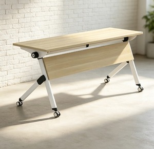 Bureau d'école pliable en bois moderne V-TRY, hauteur réglable, design minimaliste pour la maison, le bureau et la salle de classe, mobilier scolaire - Product Image 1