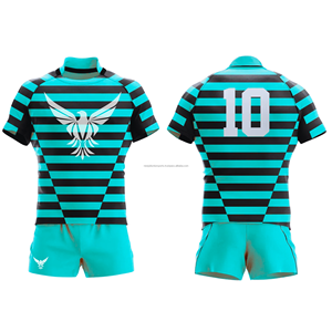 Servicio OEM 2025 sublimado nuevo diseño ropa de fútbol de Rugby de alta calidad personalizado rayas deporte Jersey Polo sublimación camiseta de Rugby - Product Image 1