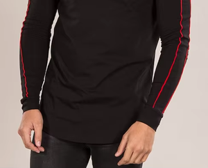 เสื้อยืดผู้ชายคุณภาพสูง 250 กรัม ผ้าฝ้าย 100% สีดำ แฟชั่นลำลอง รับออกแบบโลโก้ OEM เสื้อยืดผู้ชายสั่งทำ - Product Image 4