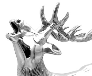 Silver Metal Deer Figurine Handmade <b>Christmas</b> Tabletop Decor Animal Sculpture Modern Design Living Room Housewarming Diwali - Product Image 4