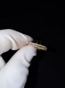 ที่ไม่ซ้ำกันของผู้หญิงที่มีคุณภาพสูง14K ทองเต็มนิรันดร์2.75 tcw มรกตตัดเพชรปลูกในห้องปฏิบัติการที่ไม่ซ้ำกันออกแบบของขวัญแหวนเสน่ห์ - Product Image 3