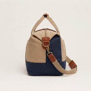 Jute Casual Luxury Travel <b>Duffle</b> <b>Bag</b> Zipper Closure Eco-Friendly <b>Leather</b> Trim Large Capacity for <b>Men</b> Women Shoulder Carry - Product Image 4
