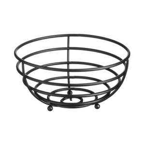 Twisted Round Iron <b>Wire</b> Black <b>Storage</b> <b>Basket</b> With Hollow Design For Home Kitchenware Organizer In Competitive Price - Product Image 6