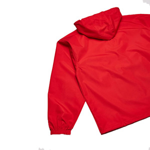 <b>Men's</b> Red Hooded Waterproof <b>Jacket</b> <b>Half</b> <b>Zip</b> Casual Spring Wear Polyester Shell Regular Fit Loose Style - Product Image 4