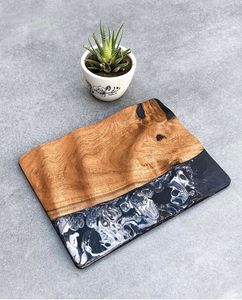 Tabla de Cortar Rectangular Moderna de Mármol - Apta para Lavavajillas, para Carne, Frutas y Pan - Product Image 1