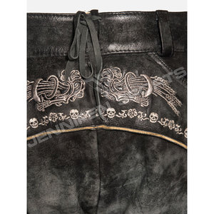 Lederhosen en cuir suédé de vache véritable pour hommes, style bavarois, pour l'Oktoberfest, design brodé personnalisé, Lederhosen décontractés pour hommes, OEM - Product Image 5