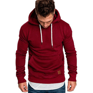 Sweat à capuche thermique en molleton 100 % coton pour homme, motif uni, qualité supérieure, personnalisable, épais, pour l'hiver, vente en gros - Product Image 1